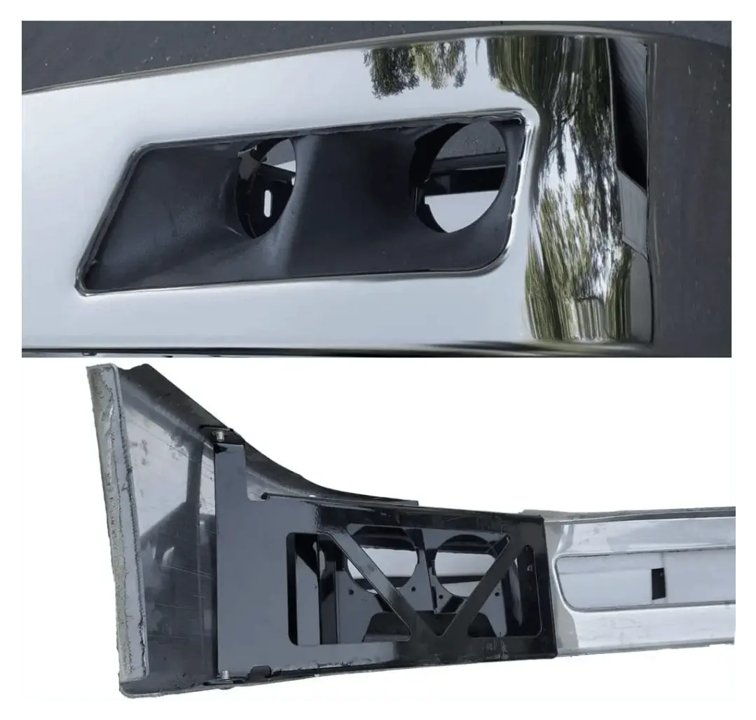 Kozak Aftermarket Chrome bumper with Fog Light Holes for Volvo VNL 2018+ - Tacoma Parts Corporation