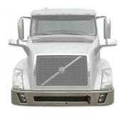 Kozak 12" Clad Bumper w/Fog Light Hole for Volvo VNL 2004-2017 - Tacoma Parts Corporation