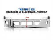 Stainless Steel Bumper with Fog Light Holes 14" for Freightliner Cascadia 2008-2017 - Tacoma Parts Corporation