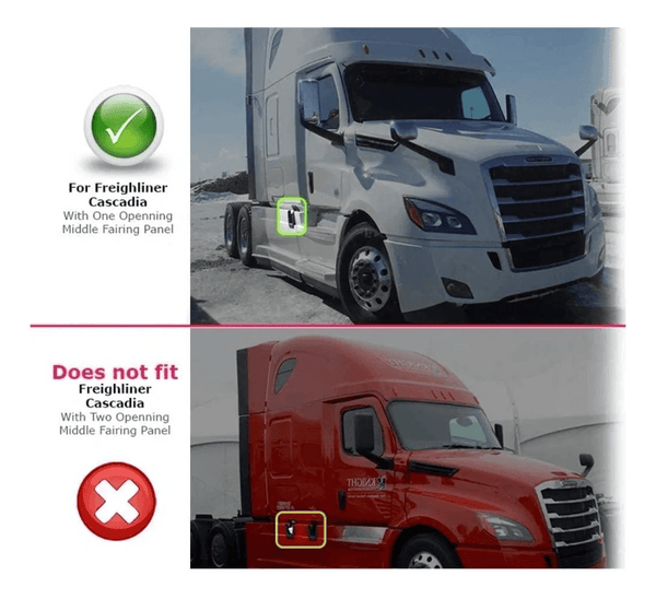 Kozak Middle Fairing Panel Right Side Only (Passenger Side) Sleeper Cab For Freightliner Cascadia 2018+ - Tacoma Parts Corporation
