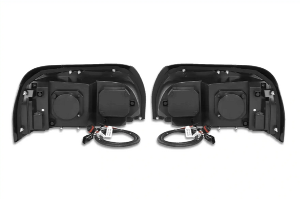 KOZAK Headlights Black Dual Halo Projector LED 12V Driver and Passenger Pair Set (Right and Left Side) For Freightliner Century 1996-2010 PLUS Logo, 2x 22" Wipers, KOZAK Vest
