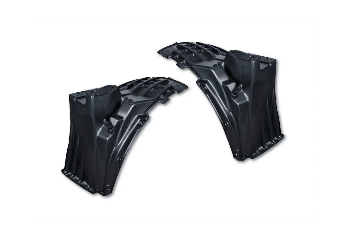 KOZAK Cab Splash Guard Fender Liner Driver (Left) and Passenger (Right) Sides compatible with Freightliner Cascadia 126 PLUS Logo and 2x 22" Windshield wipers and Kozak Reflective Vest