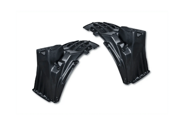 KOZAK Cab Splash Guard Fender Liner Driver (Left) and Passenger (Right) Sides compatible with Freightliner Cascadia 126 PLUS Logo and 2x 22" Windshield wipers and Kozak Reflective Vest