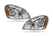 KOZAK Hood Long With Chrome grille and Headlight set For Freightliner Cascadia 2008-2018 125" BBC PLUS Freightliner Logo, 2x22" Windshield Wipers, License Plate Frame and Vest