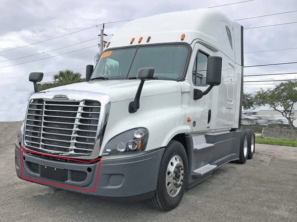 Kozak Plastic Center Front Bumper Cover with Black Finish for Freightliner Cascadia 2008-2016 - Tacoma Parts Corporation