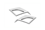 KOZAK compatible with Volvo VNL 2018+ Bumper Corners Chrome Trim w/Fog Light Holes LH RH Pair Set
