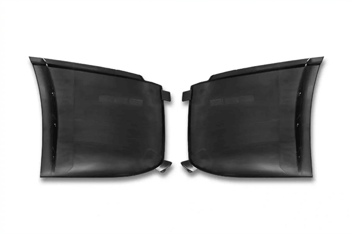 KOZAK PLASTIC Bumper Corner Cover Left Driver and Right Passenger Side compatible with Volvo VNL 2018 and newer Plus Logo Emblem with Stripe, 2X 22 Windshield Wipers, KOZAK Reflective Vest