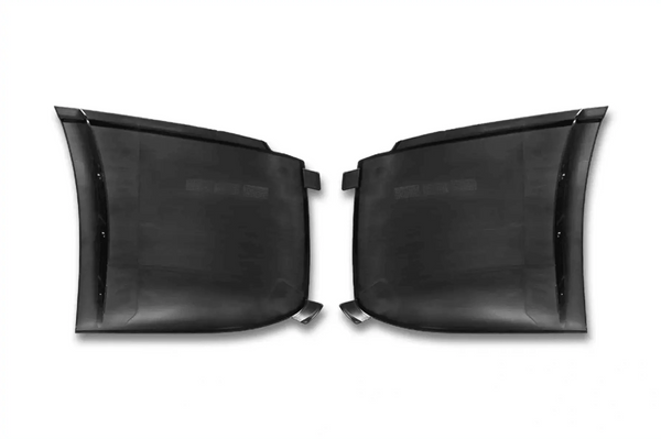 KOZAK PLASTIC Bumper Corner Cover Left Driver and Right Passenger Side compatible with Volvo VNL 2018 and newer Plus Logo Emblem with Stripe, 2X 22 Windshield Wipers, KOZAK Reflective Vest