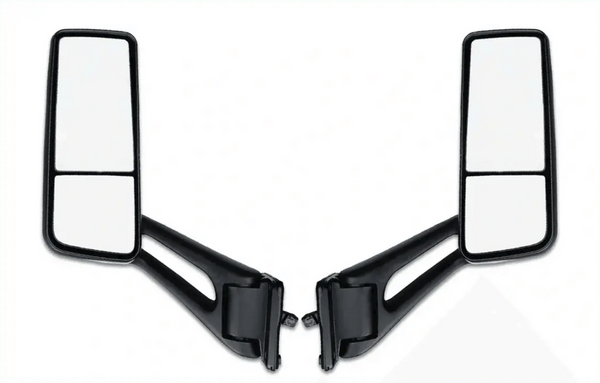 Kozak Black Replacement Door Mirrors with Arms Left [Driver] and Right [Passenger] Side Compatible With Peterbilt 579 Semi Trucks PLUS Logo, Kozak Vest and 2x22 inch Windshield wipers