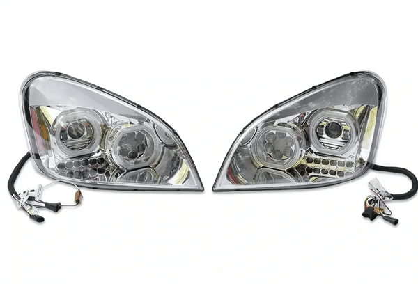 Kozak Full LED Performance Headlight Lamp Pair with Sequential Turn Signals For Freightliner Cascadia 2008-2017 - Tacoma Parts Corporation