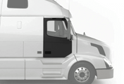 KOZAK Right DOOR ASSEMBLY FRONT (Passenger Side) Compatible With Volvo VNL 2004-2017 PLUS Volvo Logo with stripe, 2x 22" Windshield Wipers, License Plate Frame and Vest