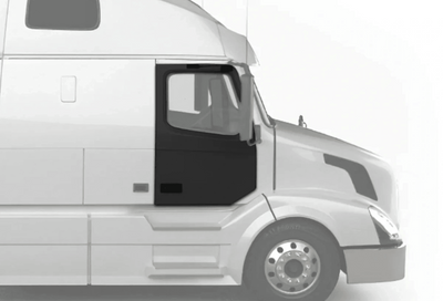 KOZAK Right DOOR ASSEMBLY FRONT (Passenger Side) Compatible With Volvo VNL 2004-2017 PLUS Volvo Logo with stripe, 2x 22" Windshield Wipers, License Plate Frame and Vest