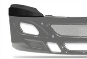 KOZAK Replacement Bumper Black Corner Right (Passenger) Side For International Prostar Semi Truck PLUS Logo Emblem, 2x Rear lights, 2x22" Windshield wipers, License Plate Frame and Vest