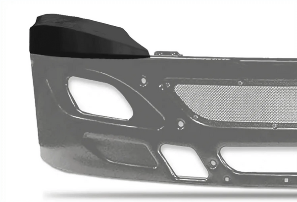KOZAK Replacement Bumper Black Corner Right (Passenger) Side For International Prostar Semi Truck PLUS Logo Emblem, 2x Rear lights, 2x22" Windshield wipers, License Plate Frame and Vest