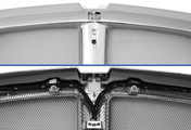 KOZAK Grille Chrome with Aluminum Bug Mesh Net Compatible with Kenworth T660 Models L29-1053-100 PLUS Kenworth Logo 2x 22" Windshield wipers and KOZAK Vest