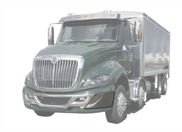 KOZAK Bumper End Corner Chrome Trim (Left Driver Side) for International Prostar 2008-2015 PLUS International Logo and KOZAK Vest