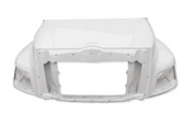Replacement Fiberglass Hood Shell for Hino 238 258 268 338 2011 and newer - Hino Truck Replacement Parts PLUS Logo, 2x22" Windshield Wipers, License Plate Frame and Kozak Vest