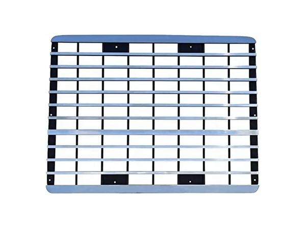 Kozak Replacement Chrome Grille (Manufacturer Part #6MF576M) for Mack CH (1993-2003) CHN (2004-2007) CHU (2008+) Semi Trucks PLUS License Plate Frame, 2x22 Inch Windshield Wipers and Vest