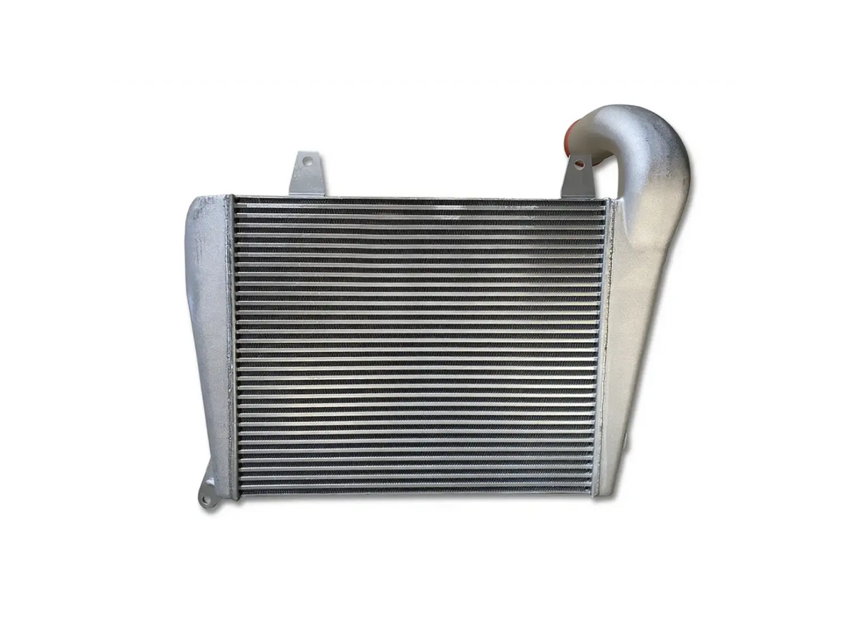 KOZAK Charge Air Cooler for Freightliner FLB Series - Cab Over Models 1994 to Present (CACFR109, 4865300001, 4865305001) PLUS Logo, Wipers, License Plate Frame, 2x Trailer Tail Lights and Vest