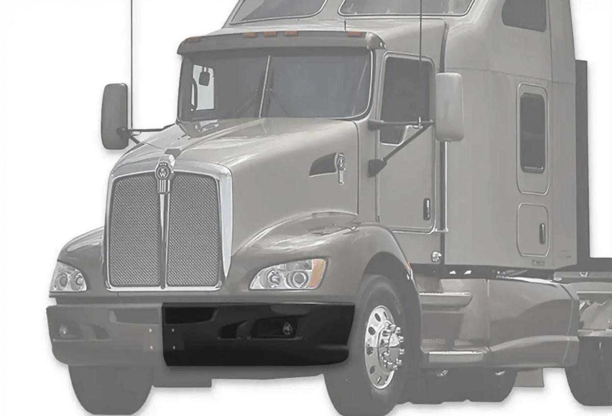 Kozak Aftermarket Black Plastic Bumper Extension Corner Left (Driver Side) for Kenworth T660 - Tacoma Parts Corporation