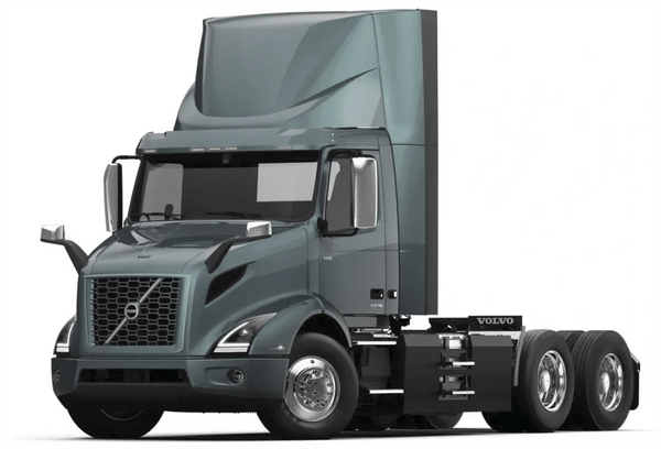 KOZAK Black Plastic Air Deflector Left Driver Side compatible with Volvo VNL 2018+ PLUS Logo with Stripe, 2X 22 Windshield Wipers, License Plate Holder and Vest