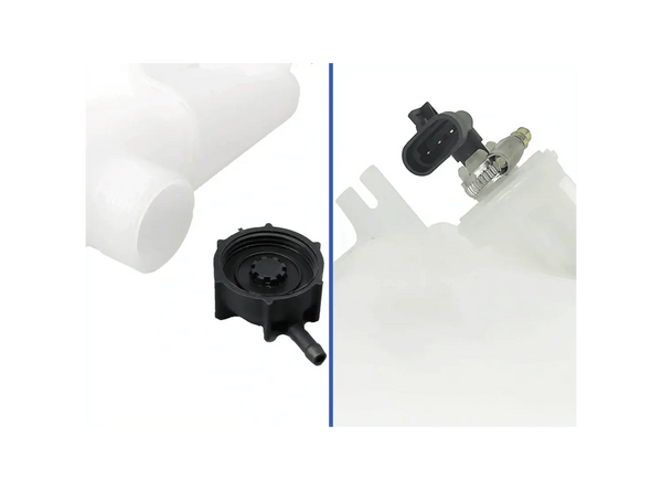 KOZAK Heavy Duty Overflow Coolant Reservoir Tank with Cap and Sensor Direct Replacement (22564837) Compatible with Volvo VNL 2004-2024 PLUS Logo, Wipers, License Plate Frame and Vest