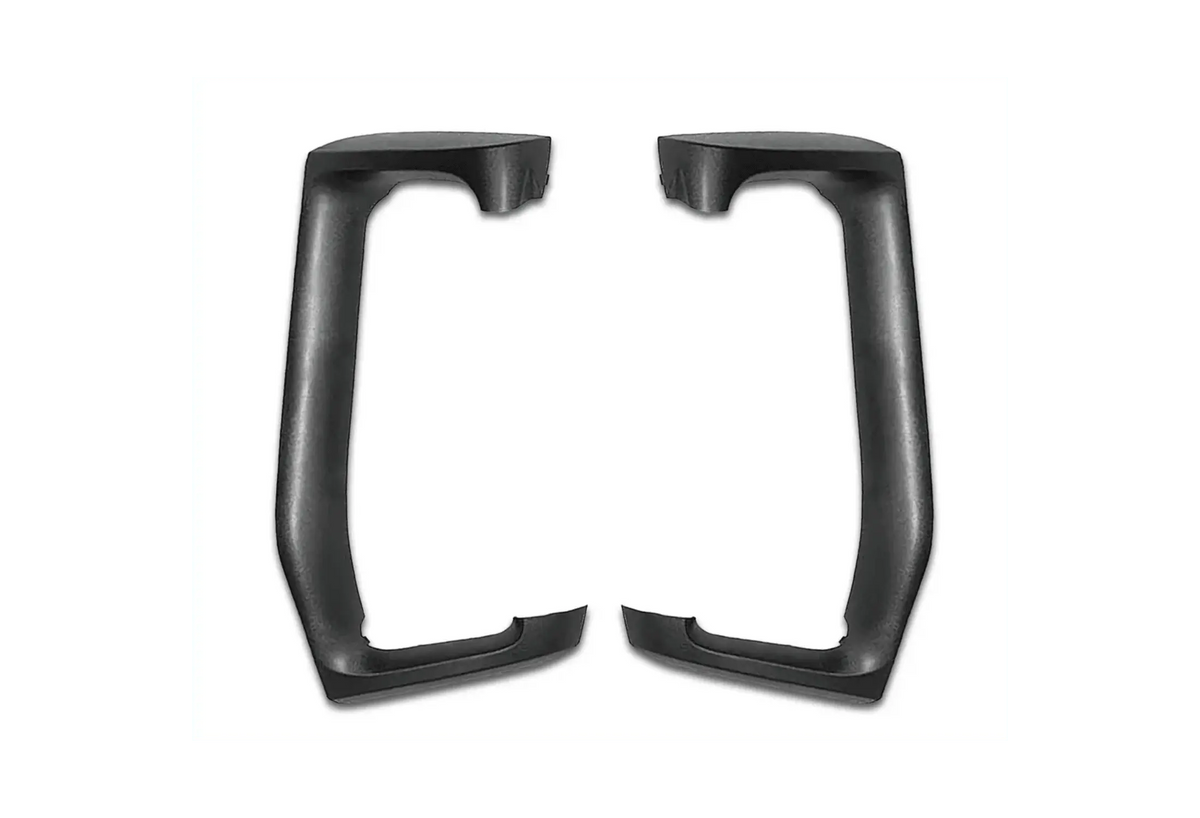 KOZAK Pair Mirror Arm Cover (Black) and Chrome Door Mirror Cover Pair Set Left and Right side Compatible with Volvo VNL VNM VNX VN 2004-2023 PLUS Logo, 2x22" Wipers and KOZAK Vest