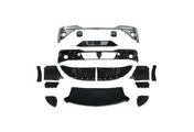 Kozak Chrome BUMPER with FOG LAMP HOLE + LED Fog Light- Pair Set (Left and Right Side) for KENWORTH T680 NEXT GEN 2022 2023+ PLUS Kenworth Logo, 2x22" Windshield Wipers and KOZAK Reflective Vest