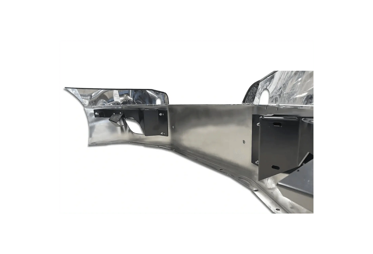 KOZAK Chrome STEEL 16" Bumper with Fog Lamp Hole + LED Fog Light Lamp Set with Halo Ring DLR Black for New Freightliner Cascadia 2018+ PLUS Logo, 2x 22" Windshield Wipers, License Plate Frame and Vest