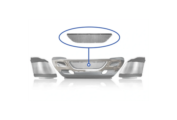 KOZAK Bumper Net Lower Grille Screen For PLASTIC Bumper fits International Prostar 2008-2015 Trucks PLUS Logo and Vest