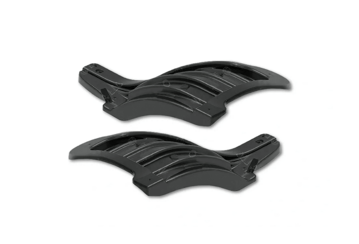 KOZAK FENDER Shield Splash, Hood MOUNTED Driver (Left) and Passenger (Right) Sides compatible with Freightliner Cascadia 123 PLUS Logo and 2x 22" Windshield wipers and Kozak Reflective Vest