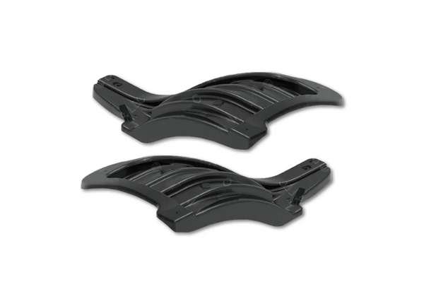 KOZAK FENDER Shield Splash, Hood MOUNTED Driver (Left) and Passenger (Right) Sides compatible with Freightliner Cascadia 123 PLUS Logo and 2x 22" Windshield wipers and Kozak Reflective Vest