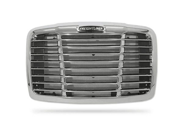 KOZAK Hood Long With Chrome grille and Headlight set For Freightliner Cascadia 2008-2018 125" BBC PLUS Freightliner Logo, 2x22" Windshield Wipers, License Plate Frame and Vest