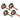 KOZAK SET of 4 Air Brake Service Chamber Type 30 (T30) -Two Hole Connector
