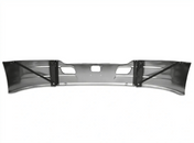 KOZAK 17" Aero Style Chrome Bumper WITH RADAR CUTOUT for Kenworth T680 2013-2021 Semi Trucks PLUS Logo, Wipers, License Plate Frame, 2x Trailer Tail Lights and Vest