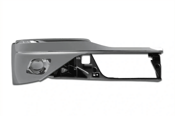 Kozak BUMPER CORNER Chrome without FOG LAMP HOLE (Passenger Right Side) SET for KENWORTH T680 NEXT GEN 2022 2023+ PLUS Logo, 2x22" Windshield Wipers and KOZAK Vest