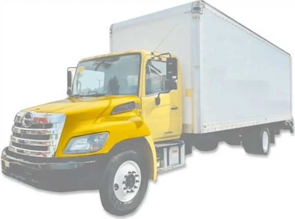 Replacement Fiberglass Hood Shell for Hino 238 258 268 338 2011 and newer - Hino Truck Replacement Parts PLUS Logo, 2x22" Windshield Wipers, License Plate Frame and Kozak Vest