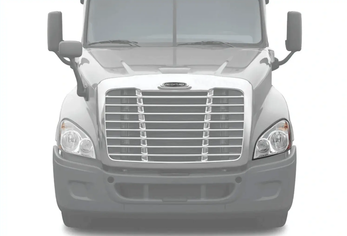 KOZAK HEADLIGHT HALOGEN + LED Replacement Headlight (A06-51907-006) Driver Left Side For FREIGHTLINER CASCADIA 2008-2017 PLUS Logo, Wipers, 4x H11 LED Bulbs, License Plate Frame, Vest