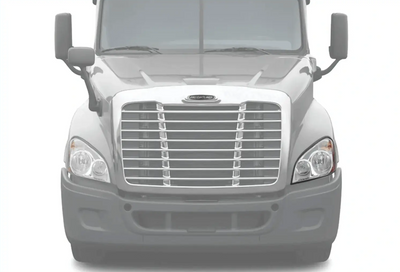 KOZAK HEADLIGHT HALOGEN + LED Replacement Headlight (A06-51907-006) Driver Left Side For FREIGHTLINER CASCADIA 2008-2017 PLUS Logo, Wipers, 4x H11 LED Bulbs, License Plate Frame, Vest
