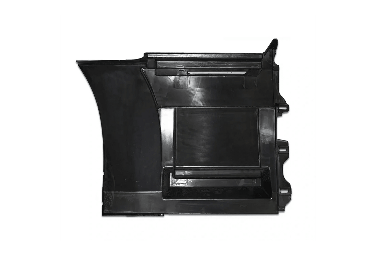 KOZAK compatible with Volvo VNL 2004-2017 Replacement Rear Step Side Fairing Panel Left Driver Side 34" (85 cm) PLUS Logo with Stripe, 2x 22" Windshield Wipers, License Plate Frame and Vest