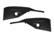 Kozak Black Plastic BUMPER COVERS PAINT with FOG LAMP HOLE PAIR SET (Driver Left and Passenger Right Side) for KENWORTH T680 NEXT GEN 2022 2023+ PLUS Logo, 2x22" Windshield Wipers and KOZAK Vest
