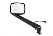 KOZAK BLACK Hood Mirror Assembly (Driver Left Side) with Mounting Kit For Freightliner Cascadia 2018+ PLUS Logo, Windshield Wipers, Frame License Plate and Vest