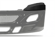 KOZAK Replacement Bumper Black Corner Left (Driver) Side For International Prostar Semi Truck PLUS International Logo Emblem, 2x Rear lights, 2x22" Windshield wipers, License Plate Frame and Vest