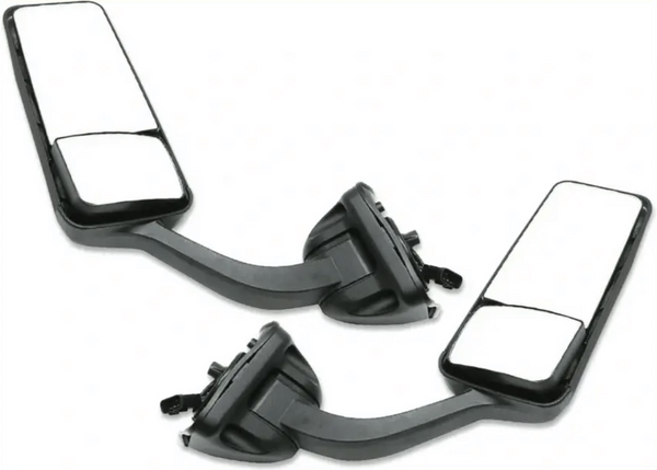 Kozak Replacement Black Heated Door Side Mirrors pair SET (Left Driver and Right Passenger Side) for Freightliner Cascadia 2008-2017 PLUS Logo Emblem, 2x 22 inch Windshield Wipers and KOZAK Vest