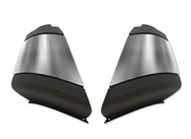 KOZAK PLASTIC Bumper End Corner Extension PAIR with Chrome Trim (Left Driver and Right Passenger Side) for International Prostar 2008-2015 PLUS International Logo, Windshield Wipers and KOZAK Vest