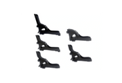 7 Pieces Combo - Top and Bottom Sleeper Cabin Fairings White and Mounting Brackets Black for Freightliner Cascadia 2008-2016 - Passenger (Right Side) PLUS Logo, Wipers and Vest