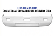 KOZAK Aftermarket Fiberglass Aero Bumper W/Fog Light Holes Fits Freightliner FLD120 SBA 1989-2007 PLUS Freightliner Logo, 2x22" Windshield Wipers and KOZAK Reflective Vest