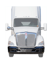 Kozak Bumper Chrome Plastic Extension Corners (Driver Left & Passenger Right Side) Pair SET for Kenworth T680 - Tacoma Parts Corporation