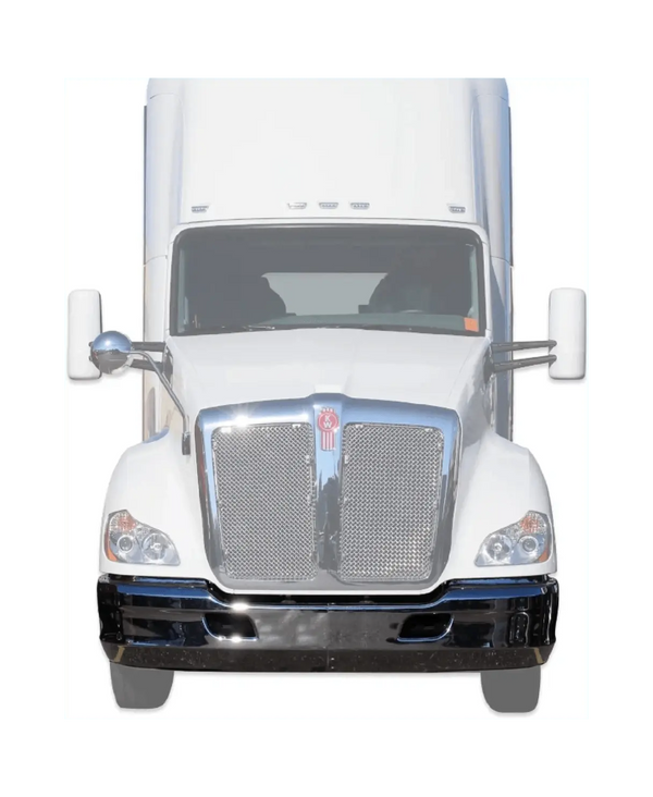 Kozak Bumper Chrome Plastic Extension Corners (Driver Left & Passenger Right Side) Pair SET for Kenworth T680 - Tacoma Parts Corporation