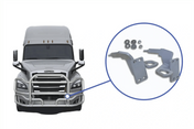 KOZAK Bumper Deer Moose Brush Guard Brackets Mounting Hardware Set compatible with EX-Guard For Freightliner cascadia 2018 and Newer PLUS Logo and Kozak Reflective Vest